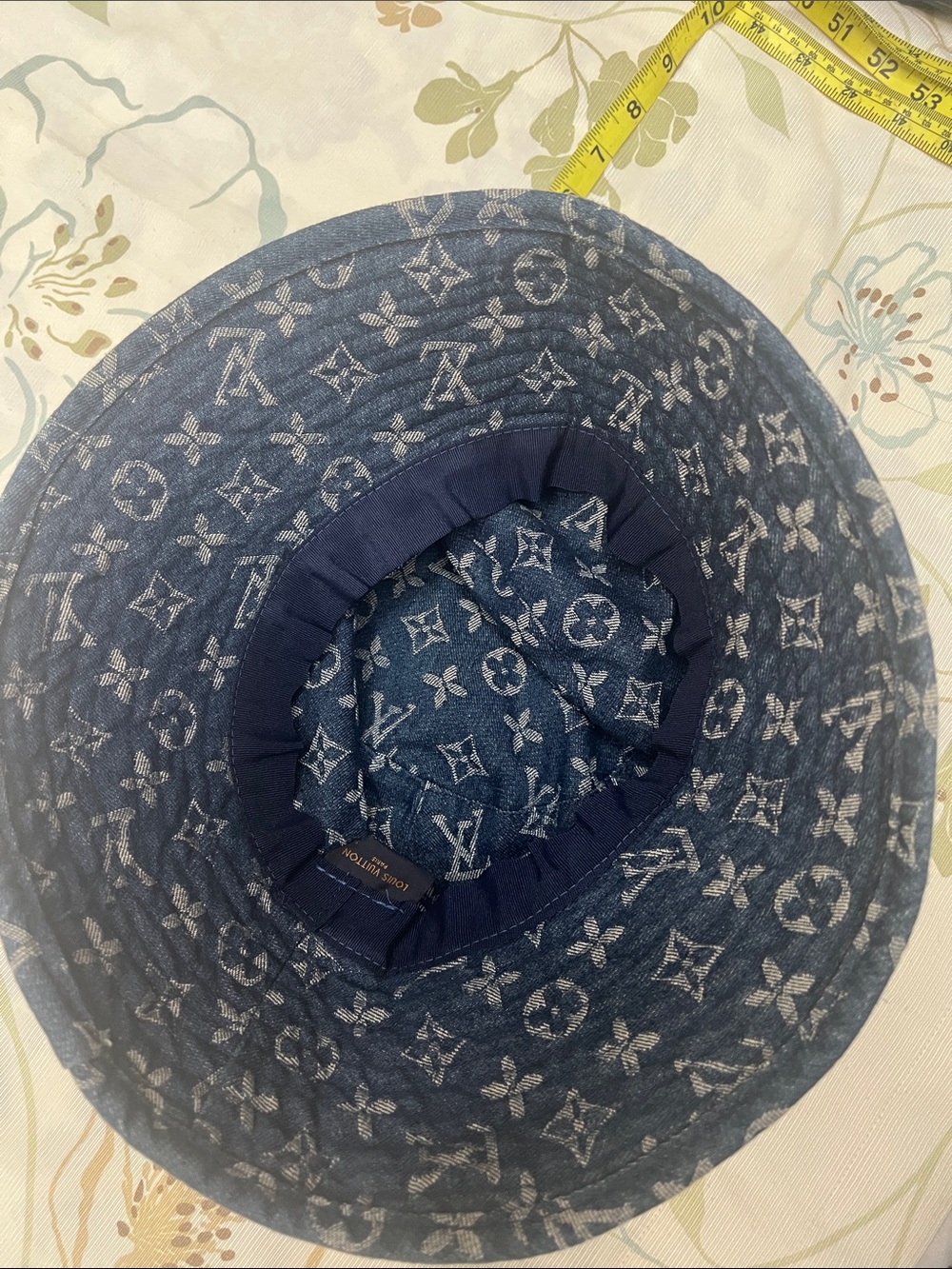 Louis Vuitton Denim Monogram Bucket Hat - Fashion hat - Indigo Blue - Picture 5 of 5